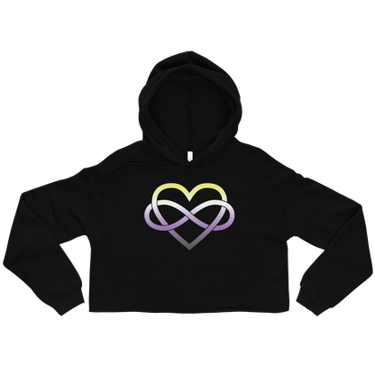 Polyamory Infinity Heart - Non-binary Crop Hoodie