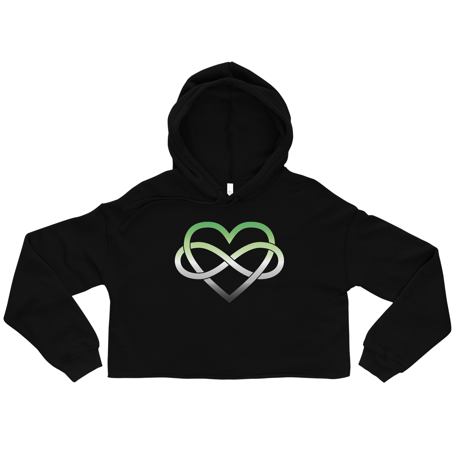 Polyamory Infinity Heart - Aromantic Crop Hoodie