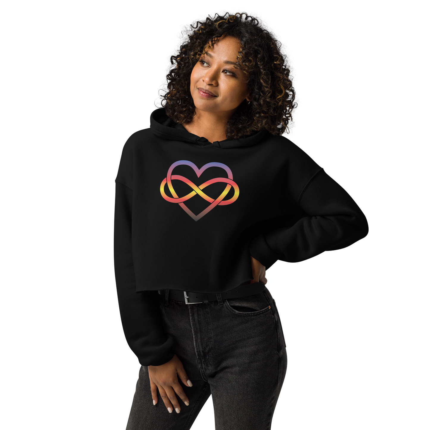 Polyamory Infinity Heart - Polyamory Crop Hoodie