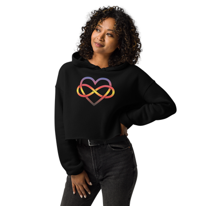 Polyamory Infinity Heart - Polyamory Crop Hoodie