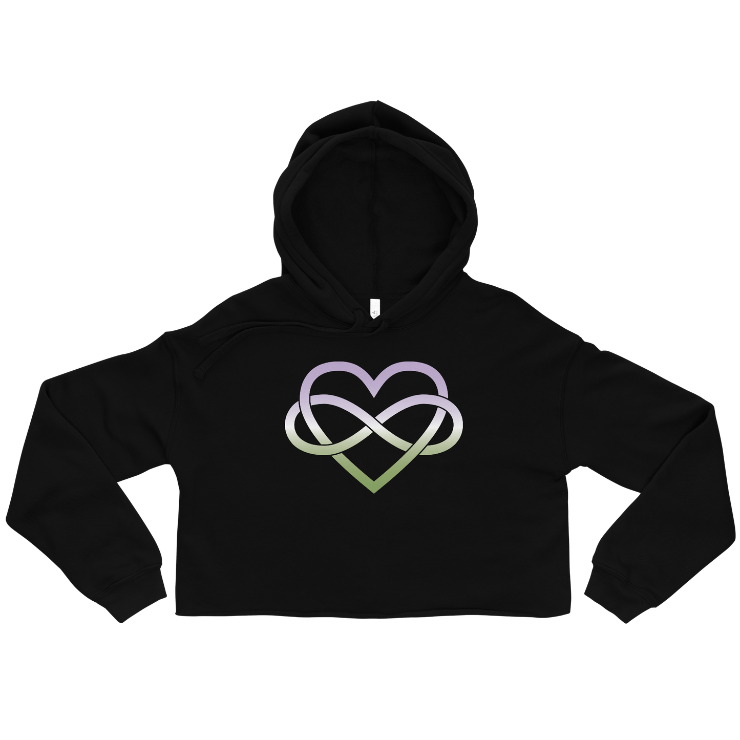 Polyamory Infinity Heart - Genderqueer Crop Hoodie