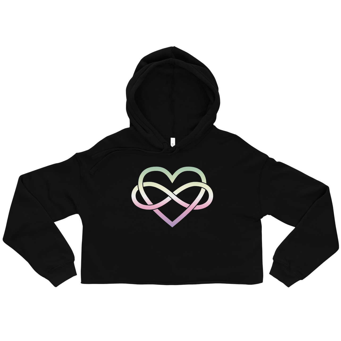 Polyamory Infinity Heart - Genderfae Crop Hoodie