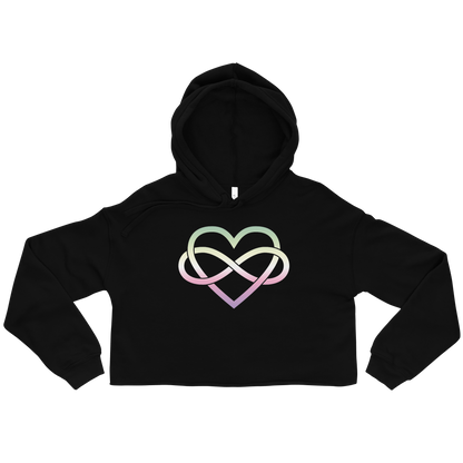 Polyamory Infinity Heart - Genderfae Crop Hoodie