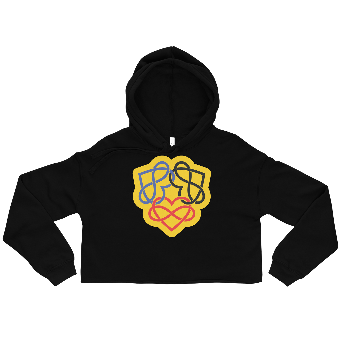 Poly Infinity Hearts Interlocked Crop Hoodie