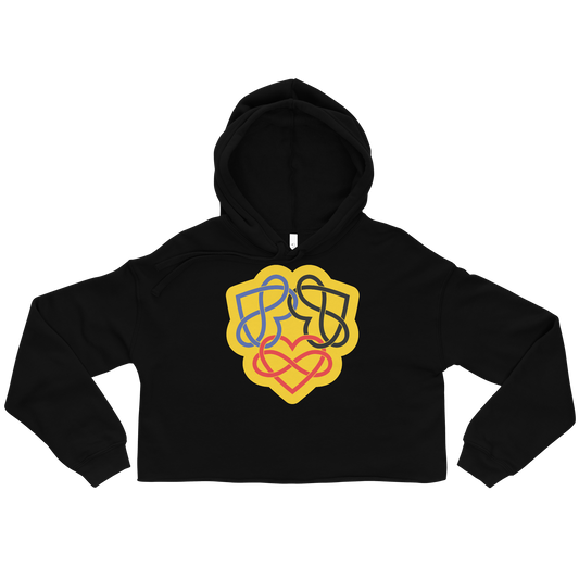 Poly Infinity Hearts Interlocked Crop Hoodie