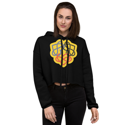 Poly Infinity Hearts Interlocked Crop Hoodie