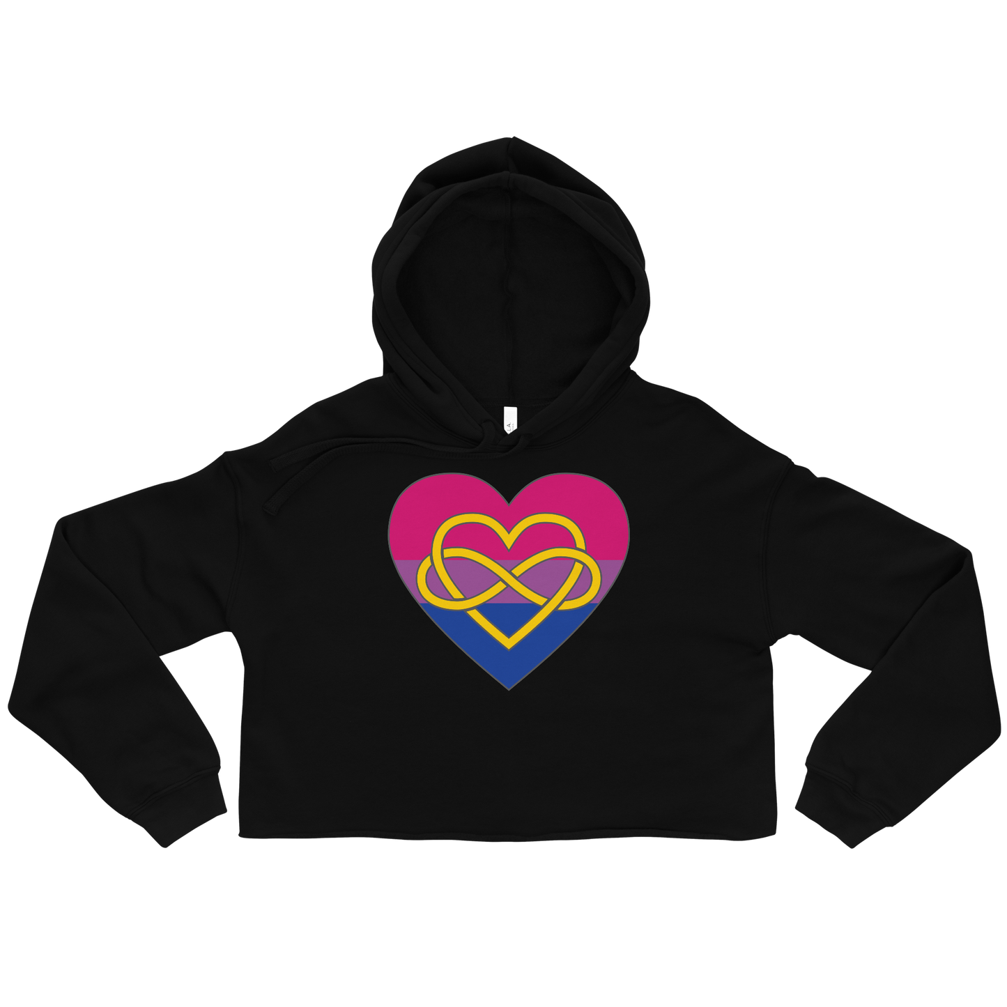 Polyamory Infinity Heart Bisexual Pride Crop Hoodie