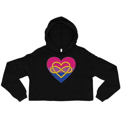 Polyamory Infinity Heart Bisexual Pride Crop Hoodie