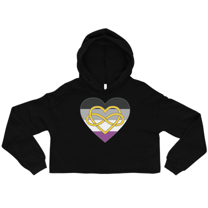 Polyamory Infinity Heart Asexual Pride Crop Hoodie