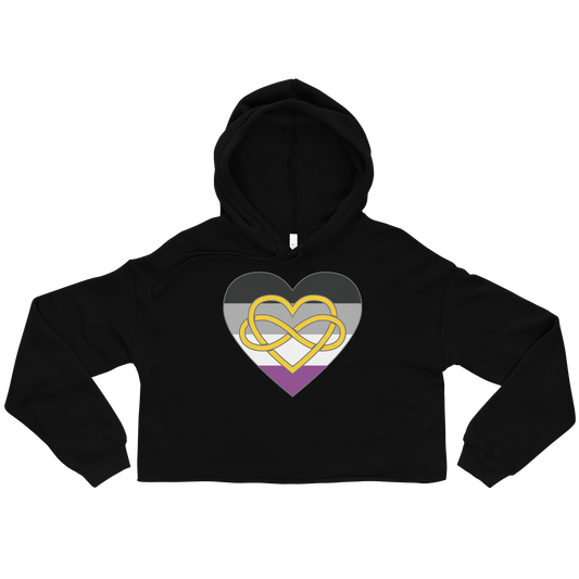 Polyamory Infinity Heart Asexual Pride Crop Hoodie