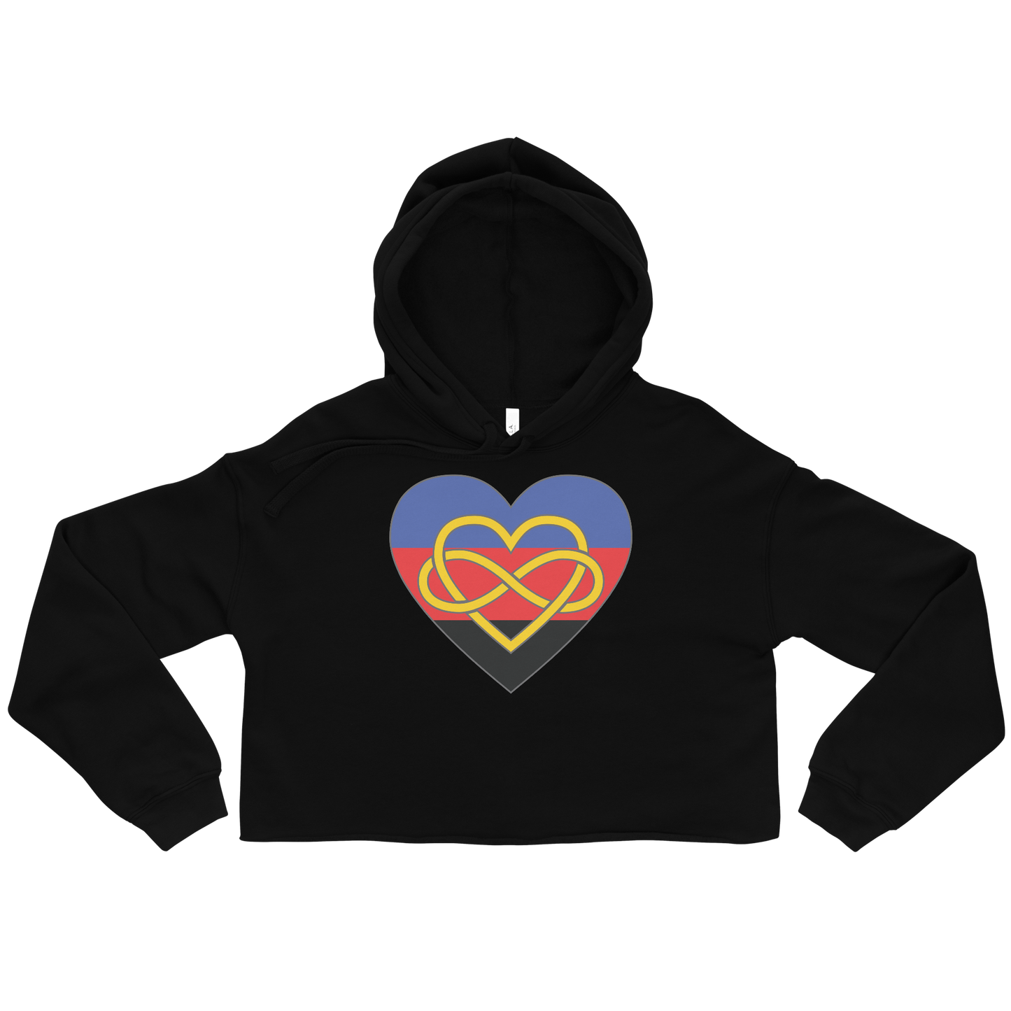 Polyamory Infinity Heart Pride Crop Hoodie