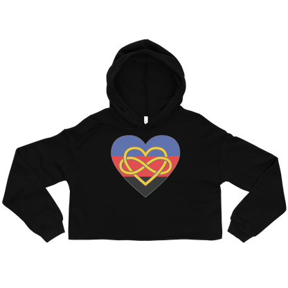 Polyamory Infinity Heart Pride Crop Hoodie