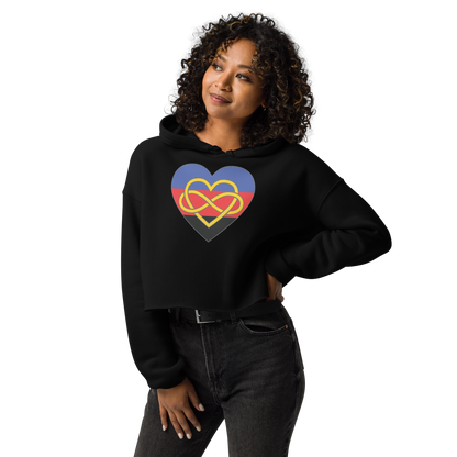 Polyamory Infinity Heart Pride Crop Hoodie