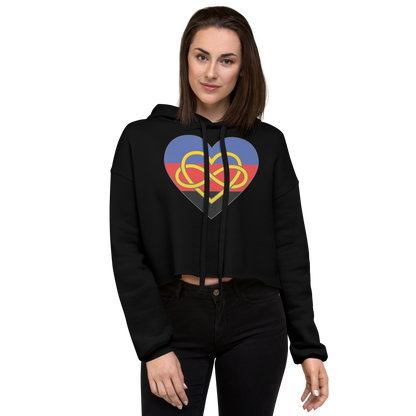 Polyamory Infinity Heart Pride Crop Hoodie