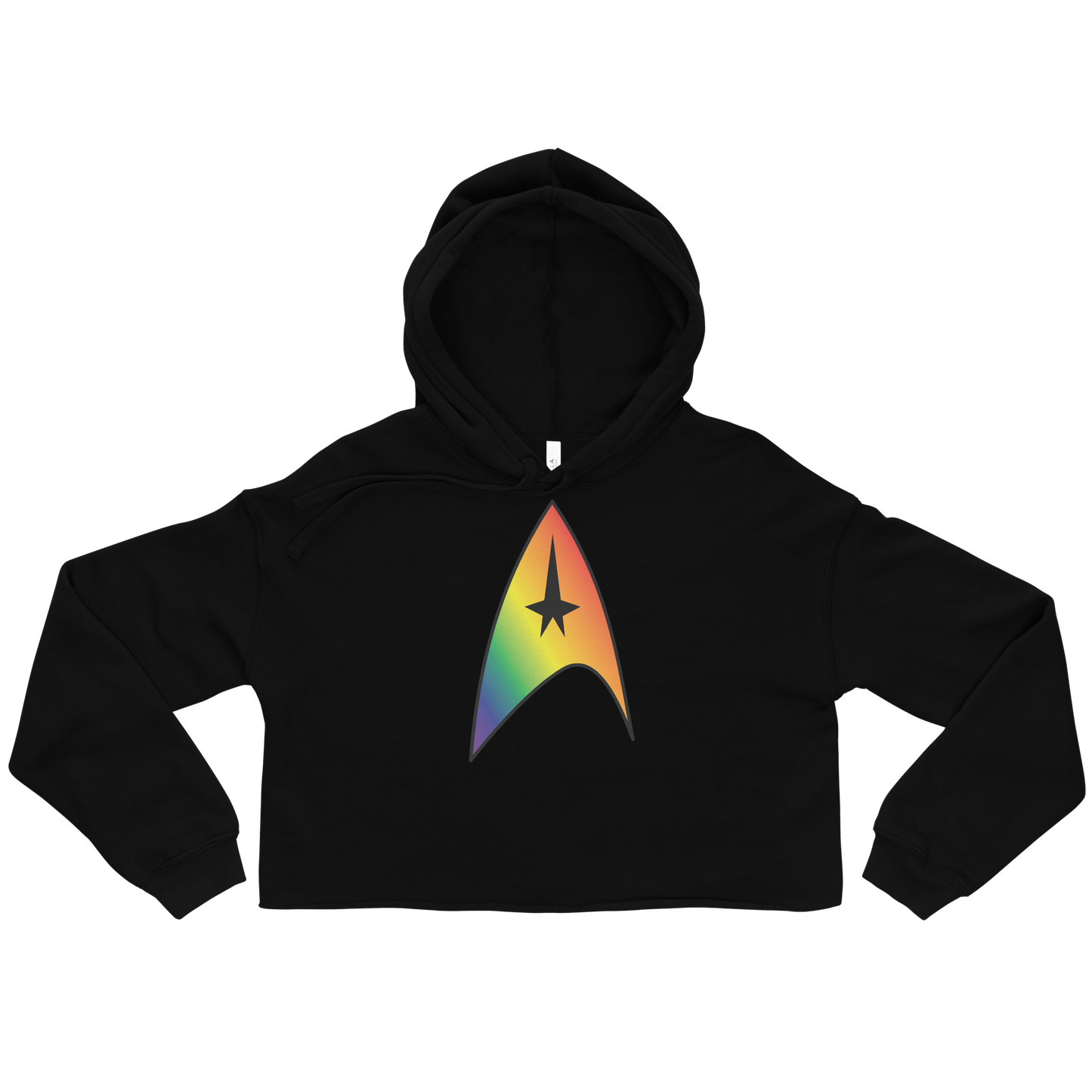 Starfleet Insignia - Rainbow Pride Crop Hoodie