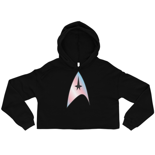 Starfleet Insignia - Trans Pride Crop Hoodie