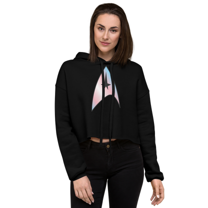 Starfleet Insignia - Trans Pride Crop Hoodie