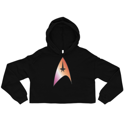 Starfleet Insignia - Lesbian Pride Crop Hoodie