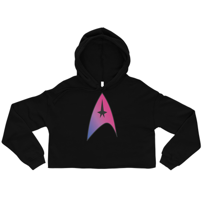 Starfleet Insignia - Bisexual Pride Crop Hoodie