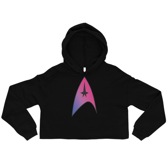 Starfleet Insignia - Bisexual Pride Crop Hoodie