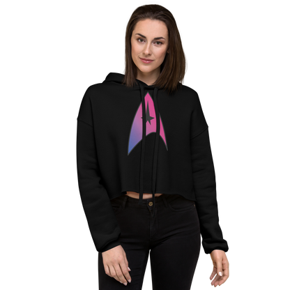 Starfleet Insignia - Bisexual Pride Crop Hoodie