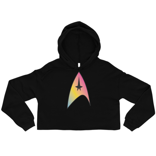 Starfleet Insignia - Pansexual Pride Crop Hoodie