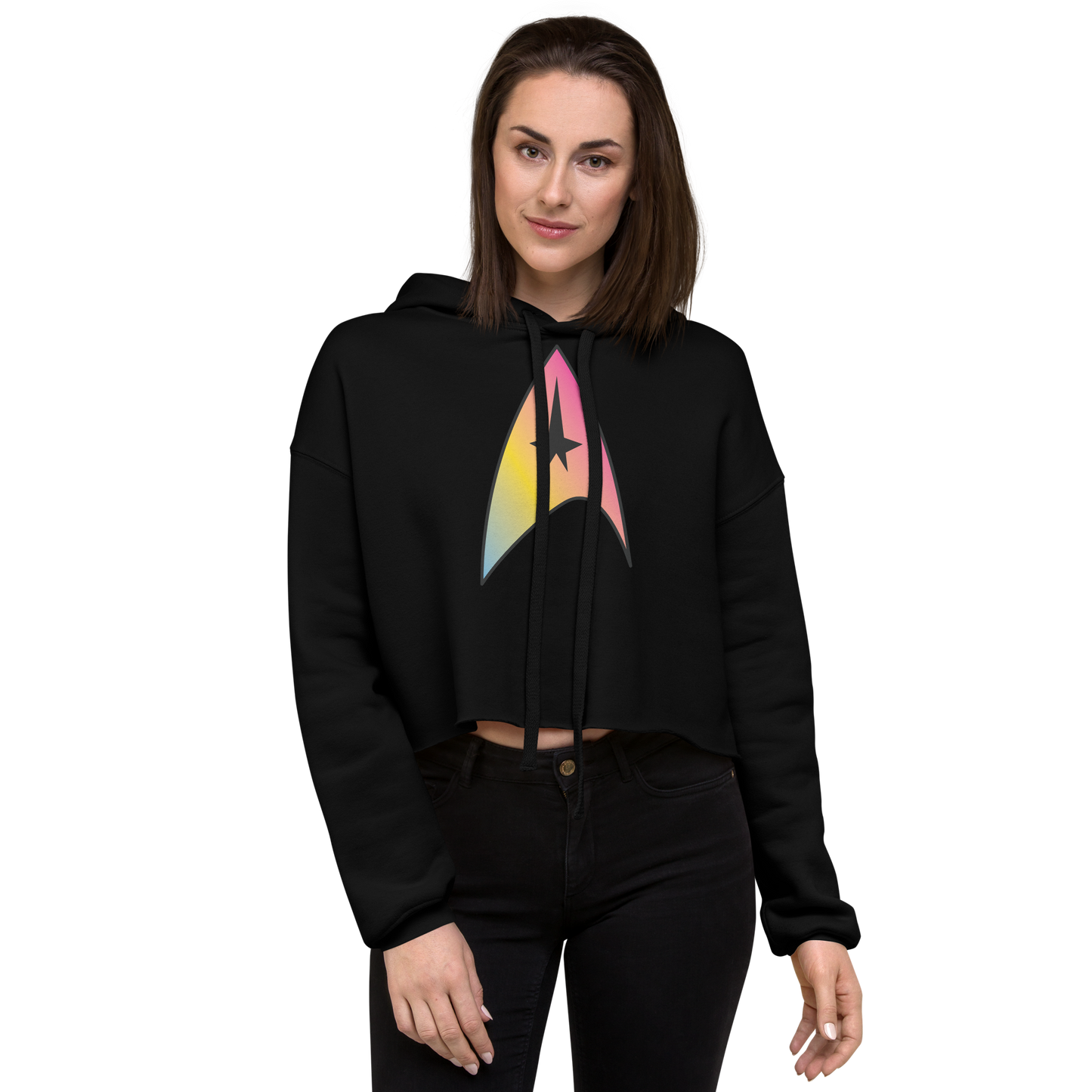 Starfleet Insignia - Pansexual Pride Crop Hoodie