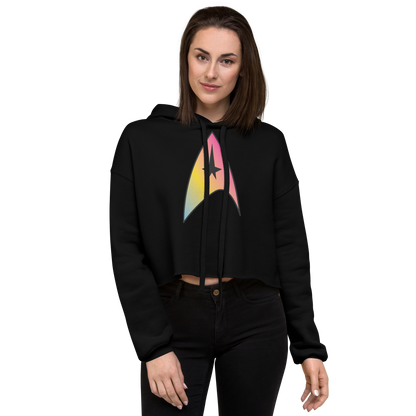 Starfleet Insignia - Pansexual Pride Crop Hoodie