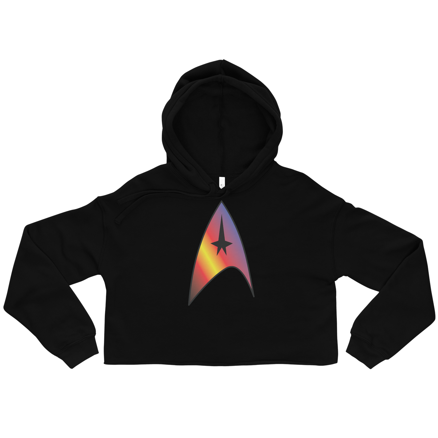 Starfleet Insignia - Polyamory Pride Crop Hoodie