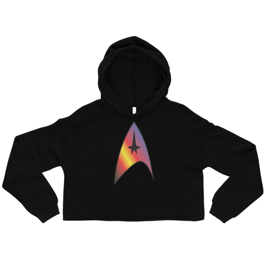 Starfleet Insignia - Polyamory Pride Crop Hoodie