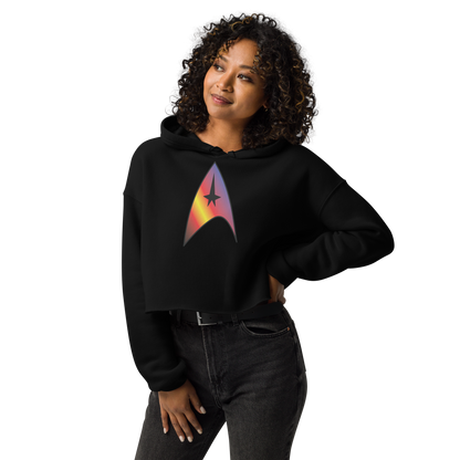 Starfleet Insignia - Polyamory Pride Crop Hoodie