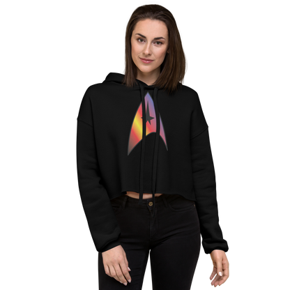 Starfleet Insignia - Polyamory Pride Crop Hoodie