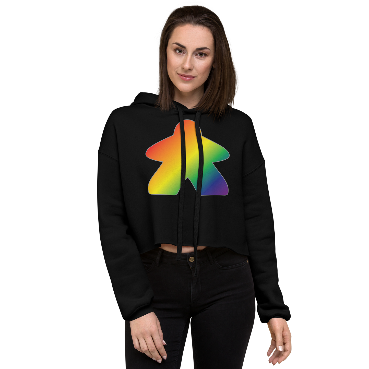 Queerple - Rainbow Pride Crop Hoodie