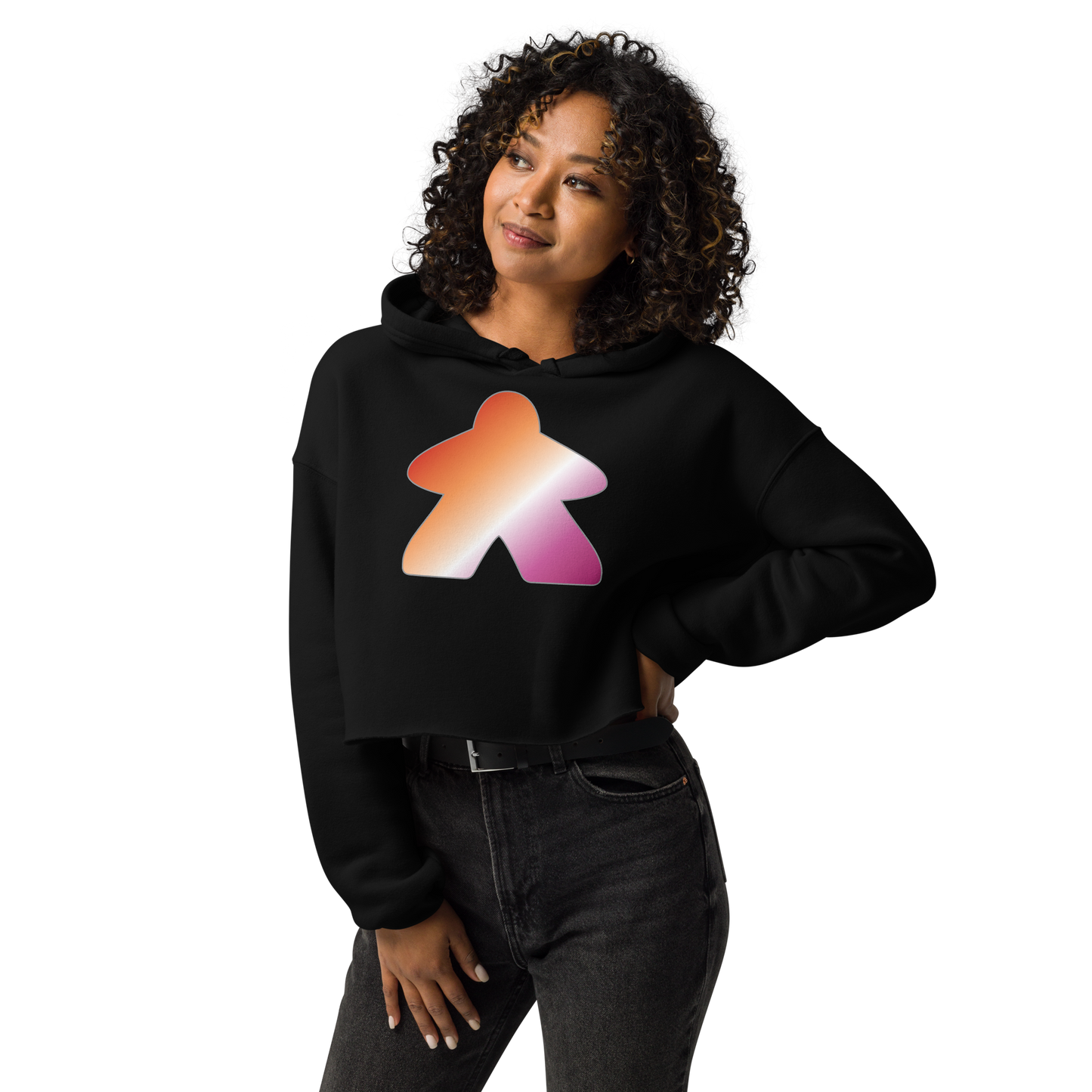 Queerple - Lesbian Pride Crop Hoodie