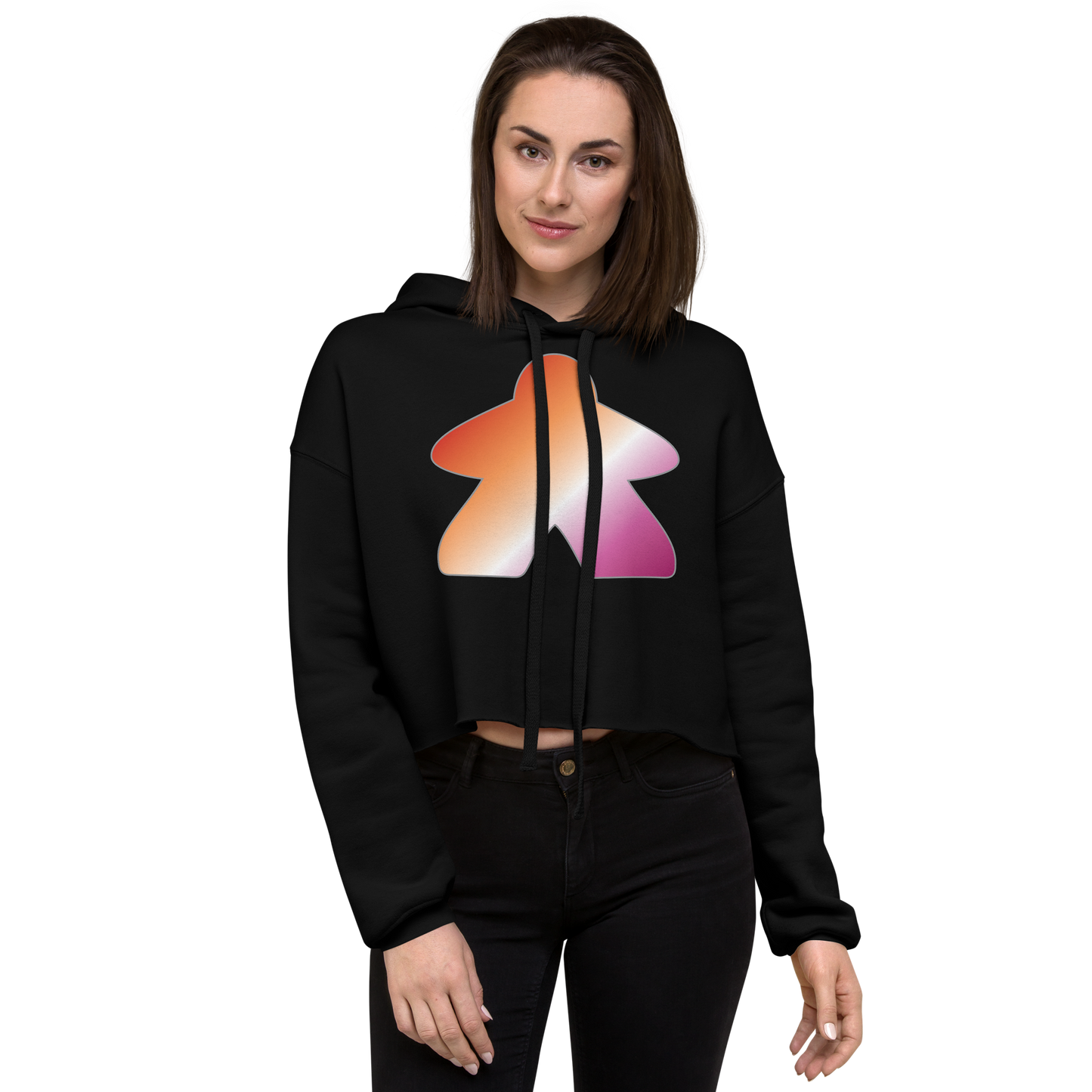 Queerple - Lesbian Pride Crop Hoodie