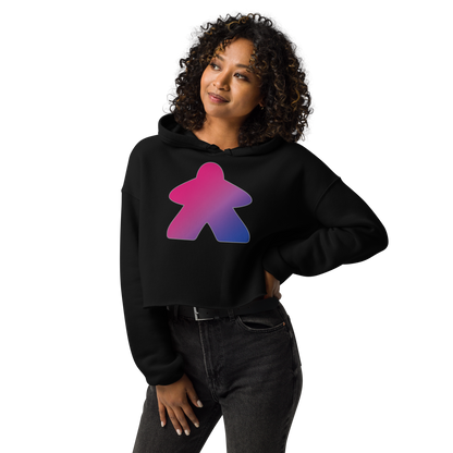 Queerple - Bisexual Pride Crop Hoodie