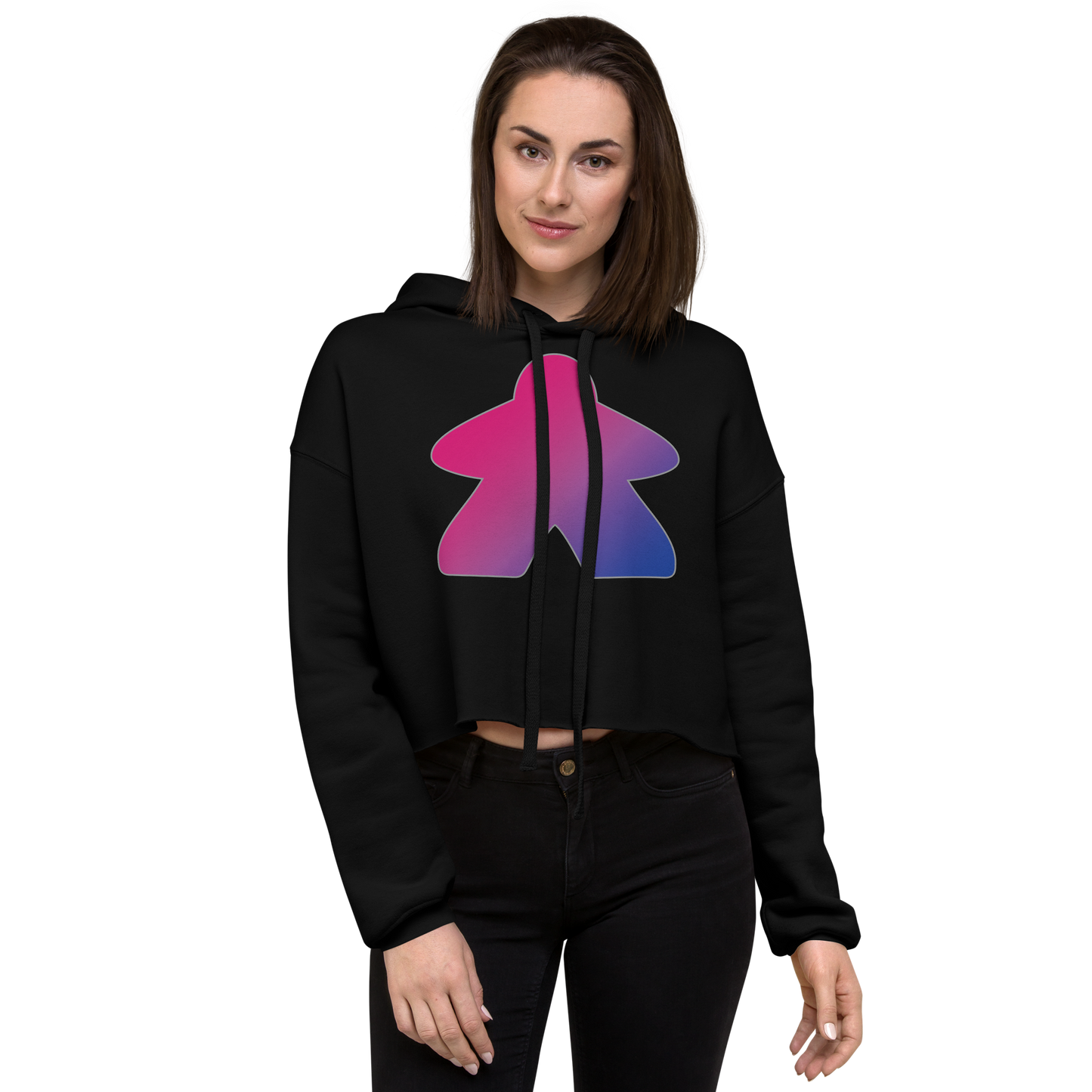 Queerple - Bisexual Pride Crop Hoodie