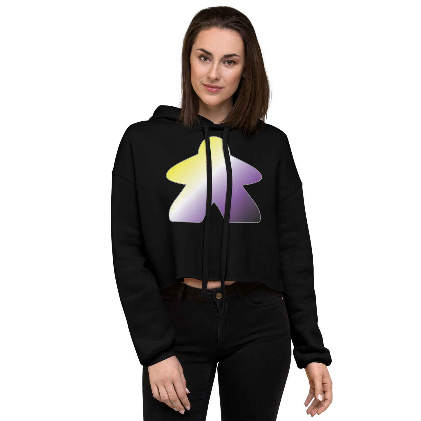 Queerple - Non-binary Pride Crop Hoodie