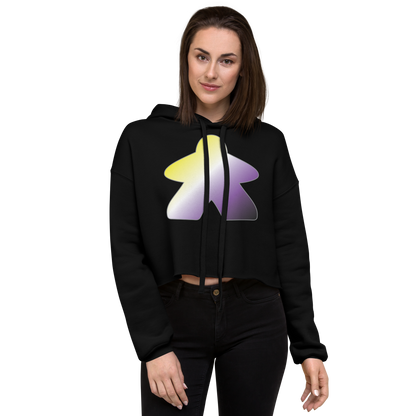 Queerple - Non-binary Pride Crop Hoodie