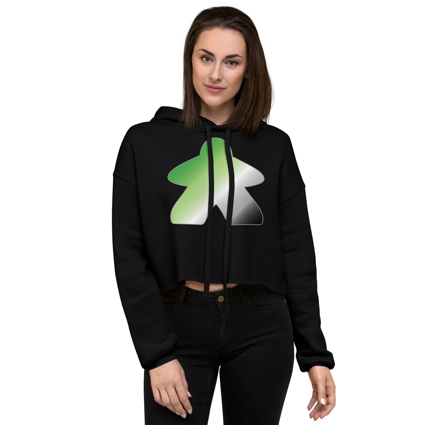 Queerple - Aromantic Pride Crop Hoodie