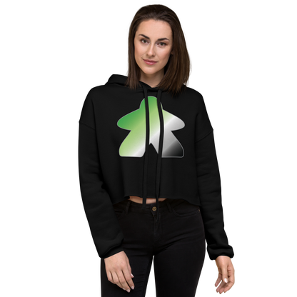 Queerple - Aromantic Pride Crop Hoodie