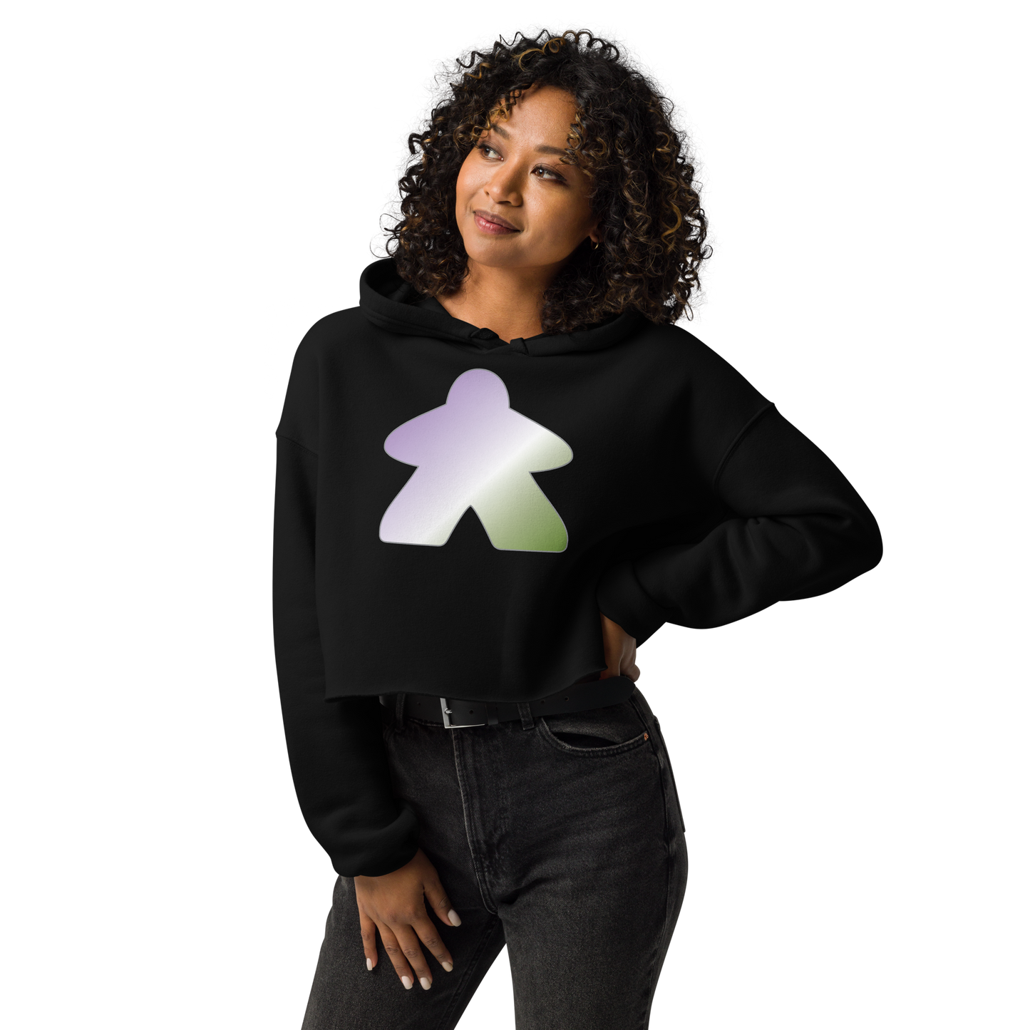 Queerple - Genderqueer Pride Crop Hoodie