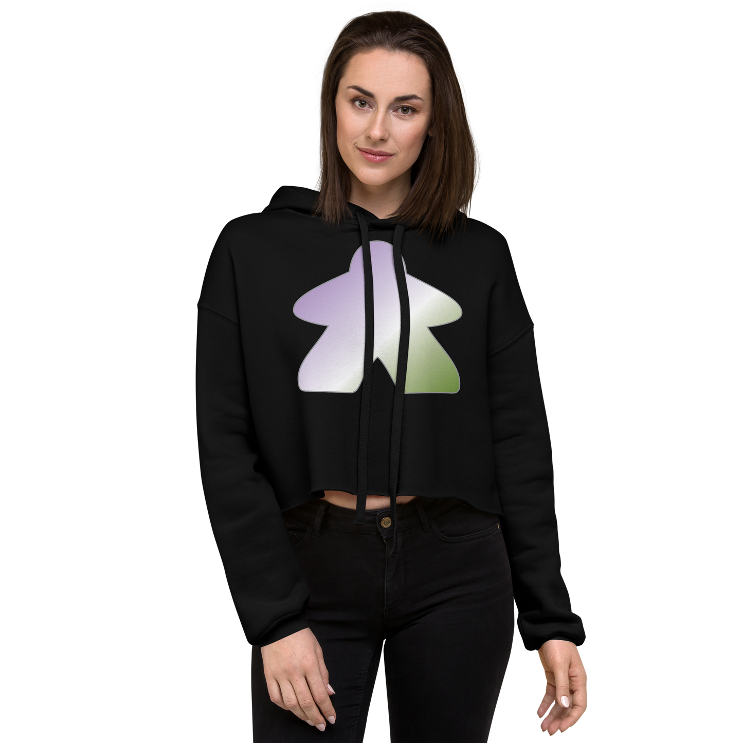 Queerple - Genderqueer Pride Crop Hoodie