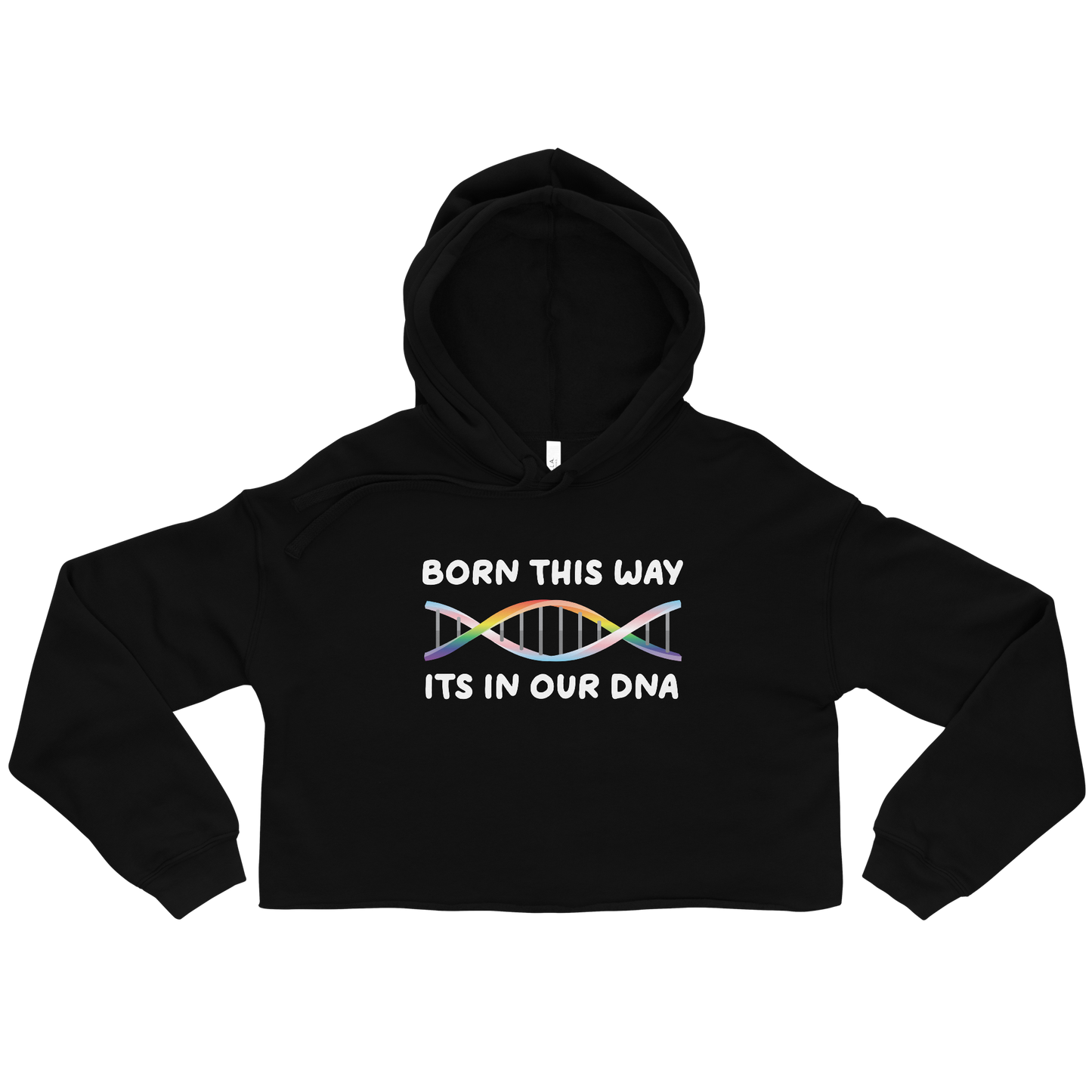 Born This Way - Rainbow/Trans Crop Hoodie