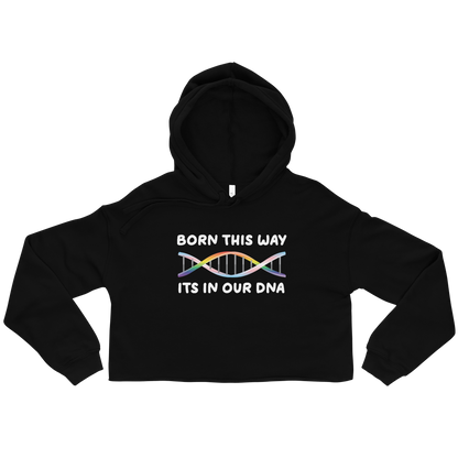 Born This Way - Rainbow/Trans Crop Hoodie