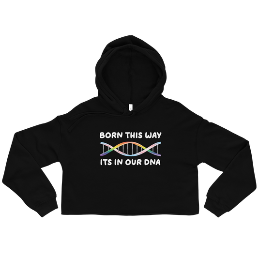 Born This Way - Rainbow/Trans Crop Hoodie