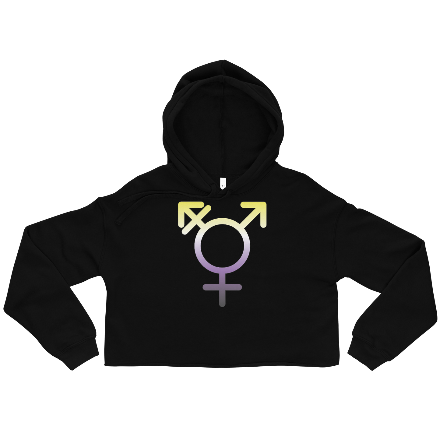 Transgender Symbol - Non-binary Pride Crop Hoodie