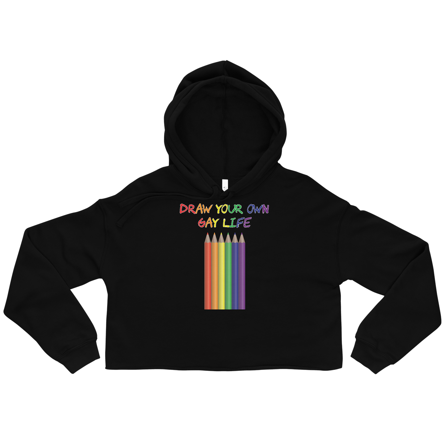 Draw Your Own Gay Life Crop Hoodie