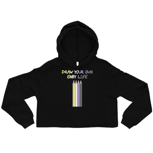 Draw Your Own Enby Life Crop Hoodie