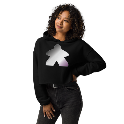 Queerple - Asexual/Demisexual Pride Crop Hoodie